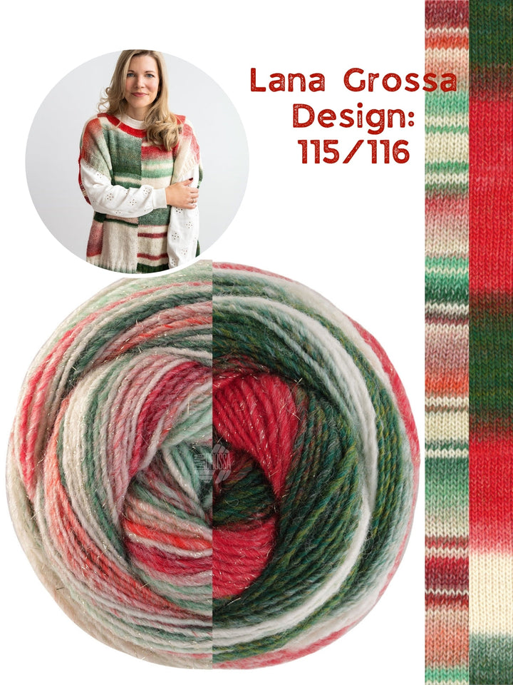 Strickpaket Gomitolo Christmas Edition Karo-Slipover