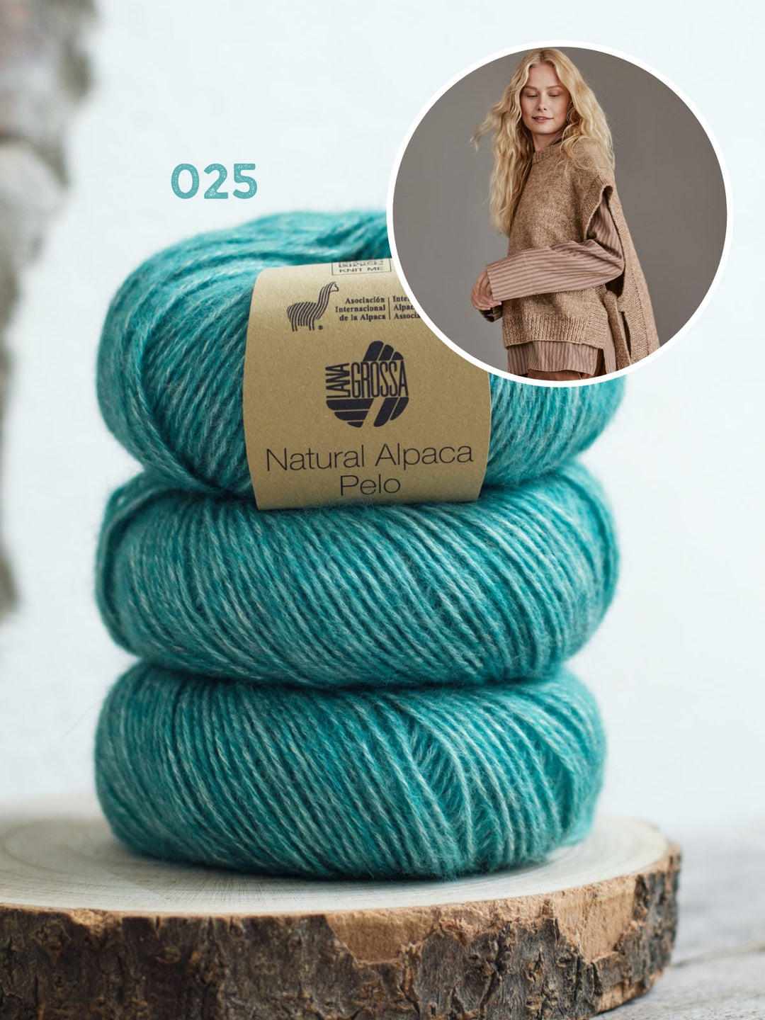 Strickpaket Natural Alpaca Pelo Slipover