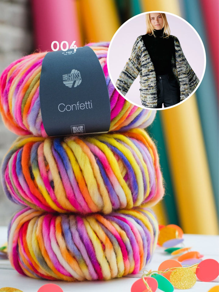 Strickpaket Cardigan aus Confetti