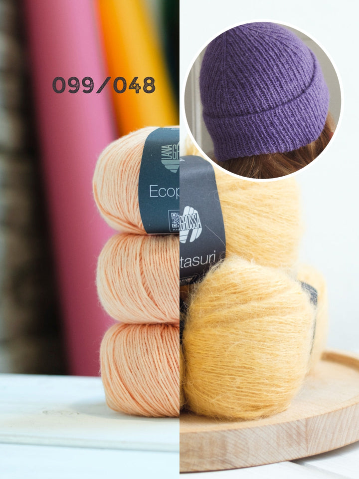 Strickpaket Ecopuno & Setasuri Mütze