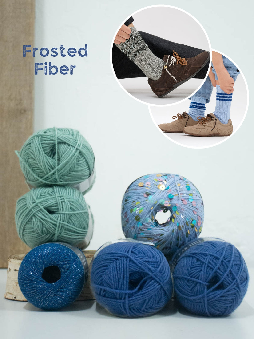 Strickpaket Festliche Glitzersocken