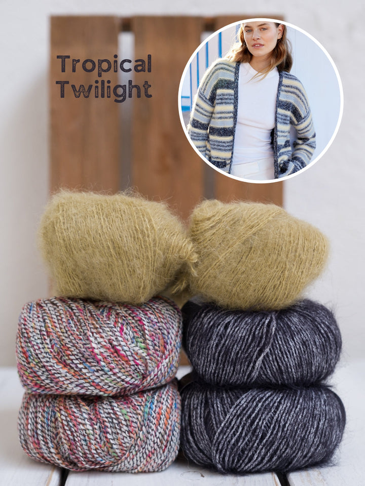 Strickpaket Maglia Setasuri Finito Streifenjacke