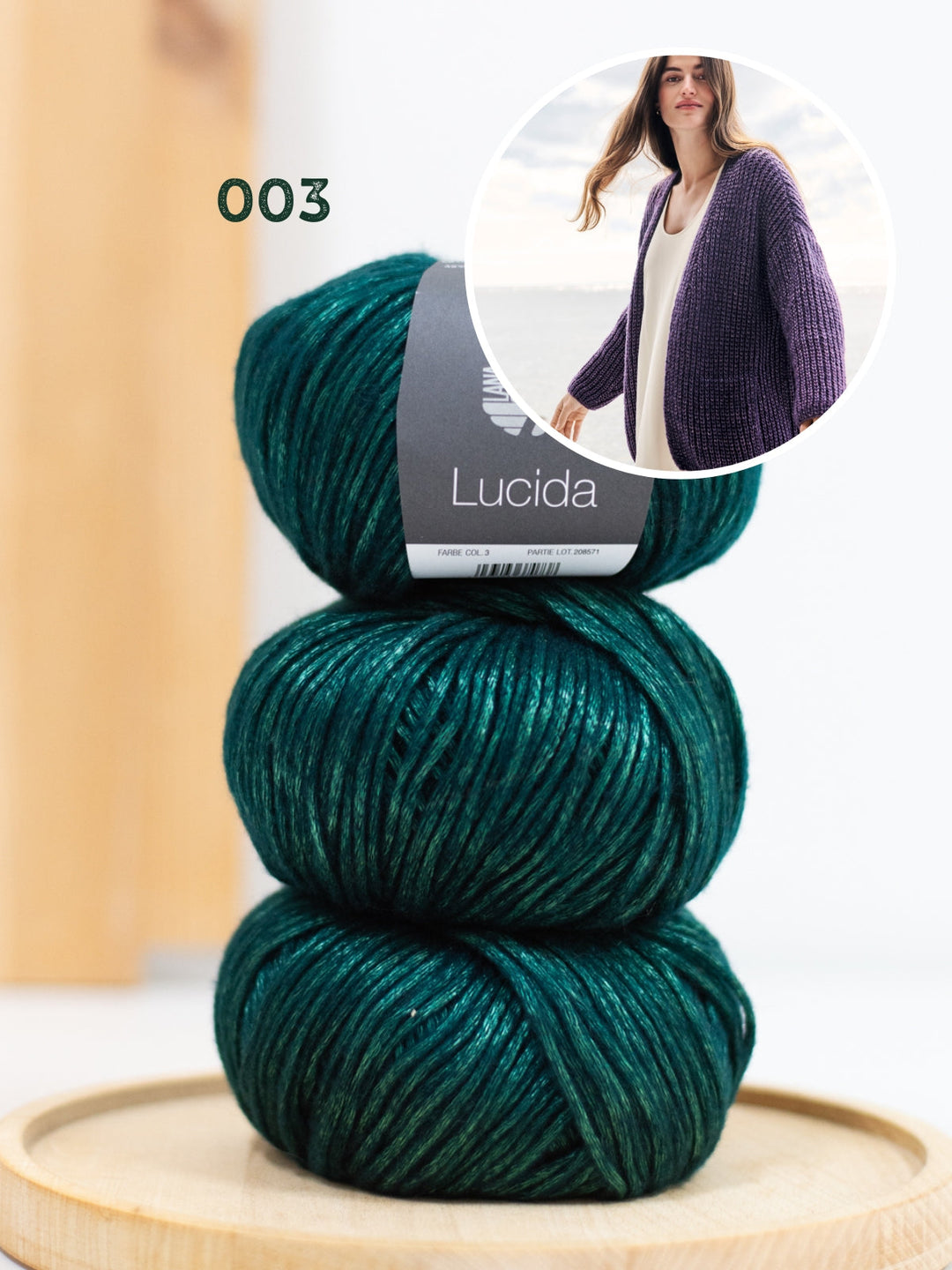 Strickpaket Lucida Jacke im Halbpatent