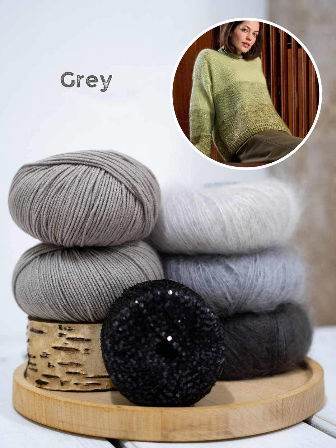 Strickpaket Cool Wool Silkhair Glamour Streifenpullover