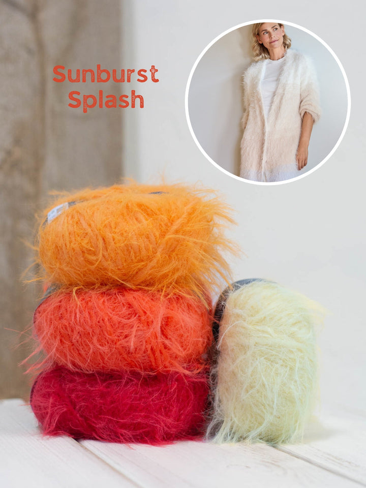 Strickpaket Basta Longjacke in Streifen