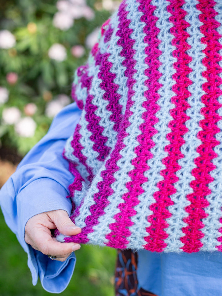 Häkelpaket Poncho Color Waves
