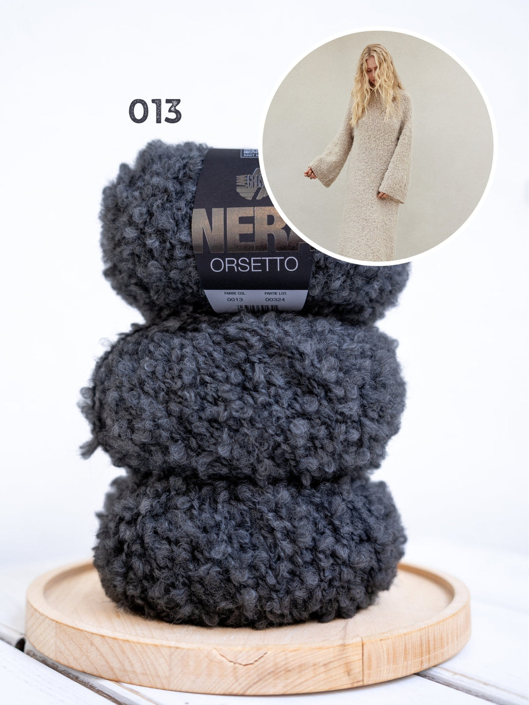 Strickpaket Orsetto Kleid lang – top-down