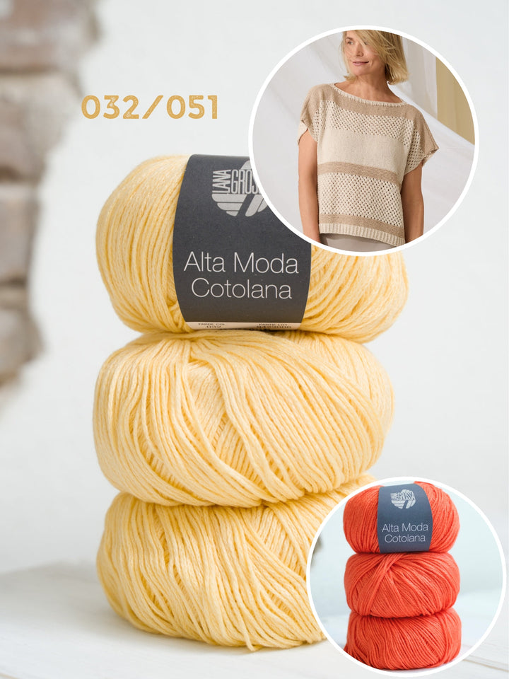 Strickpaket Alta Moda Cotolana Streifenshirt