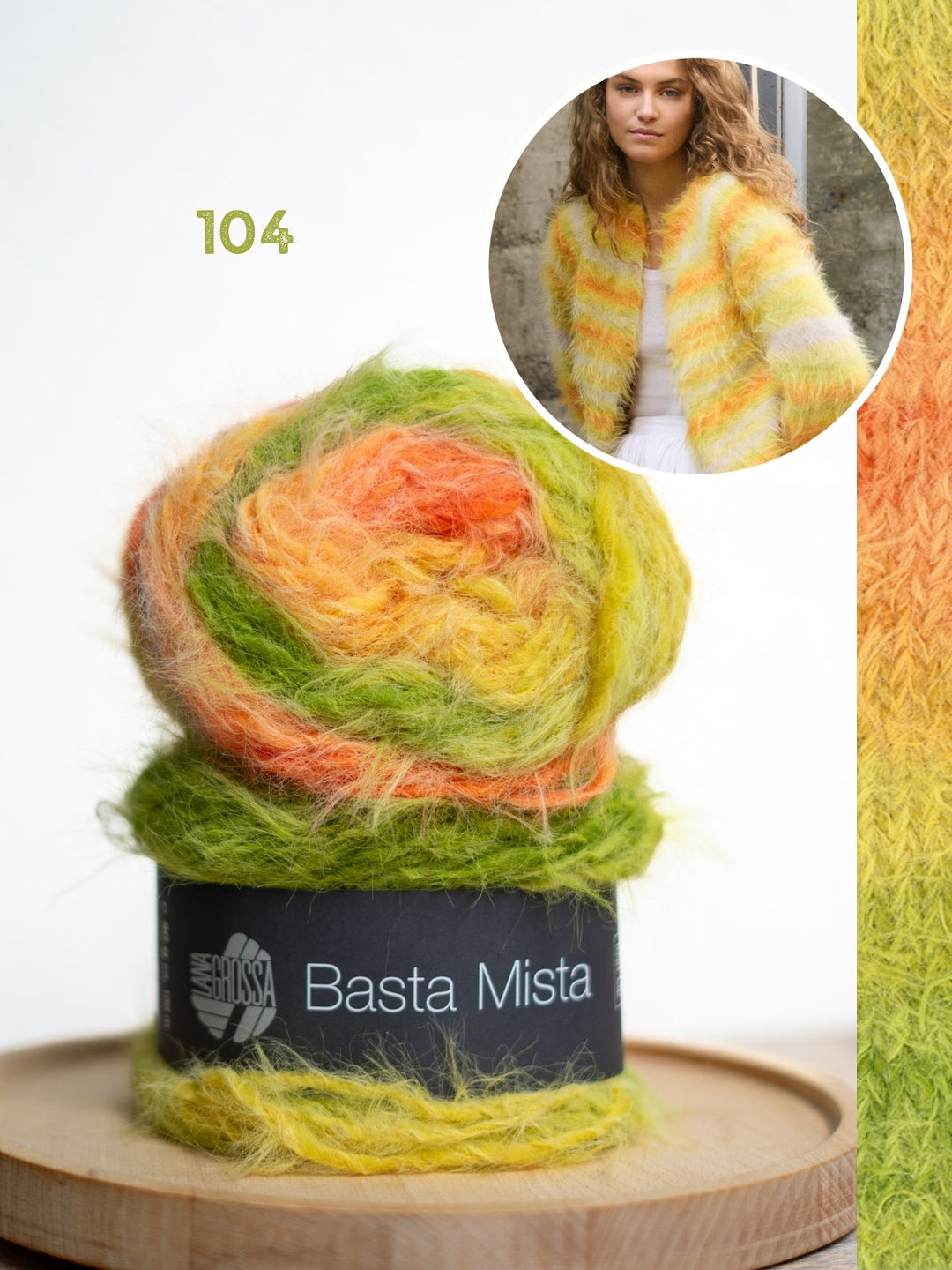 Strickpaket Basta Mista Raglanjacke - Top-down