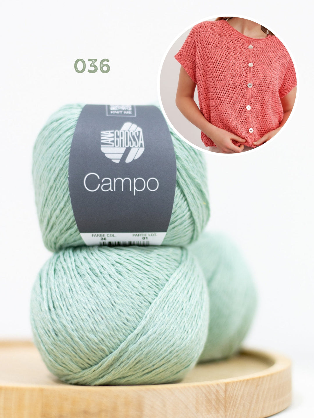 Strickpaket Campo Jacke im Reismuster