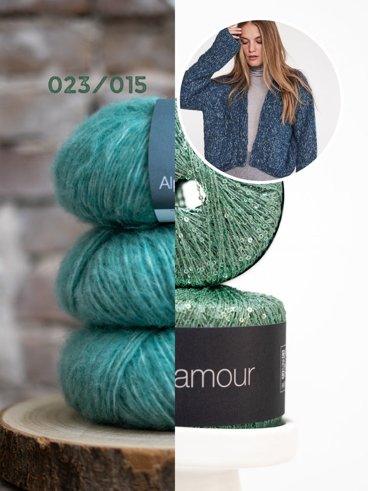 Strickpaket Alpaca Air II Glamour Jacke