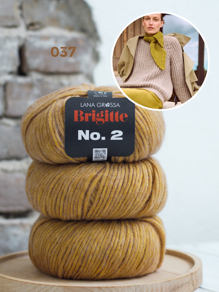 Strickpaket Brigitte no. 2 Patent-Raglanpullover