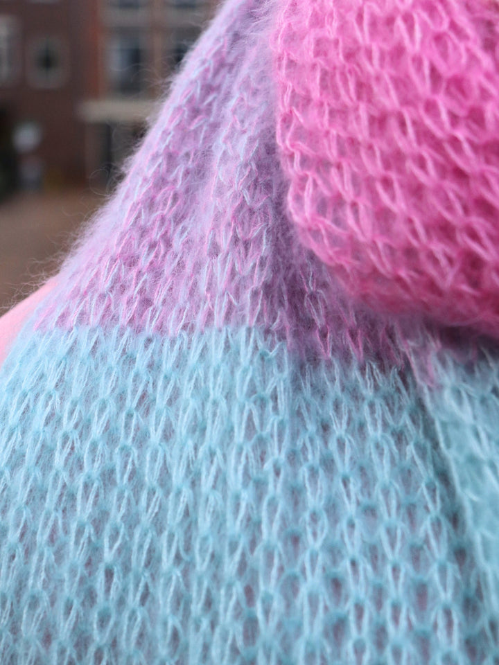 Strickpaket Silkhair Schal im Patentmuster