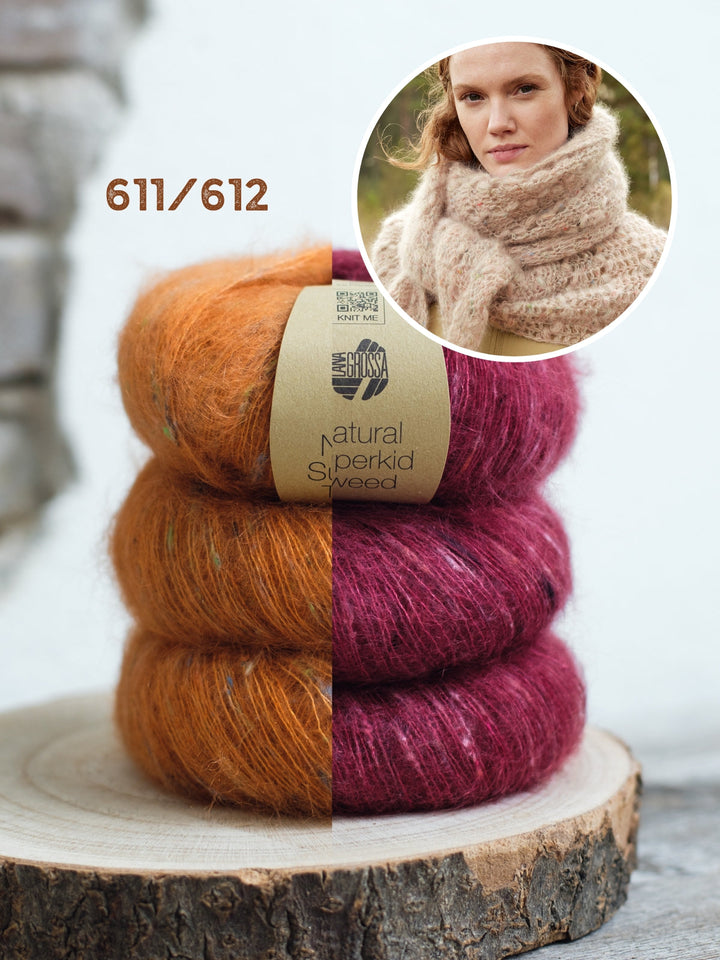 Häkelpaket Natural Superkid Tweed - Strukturtuch
