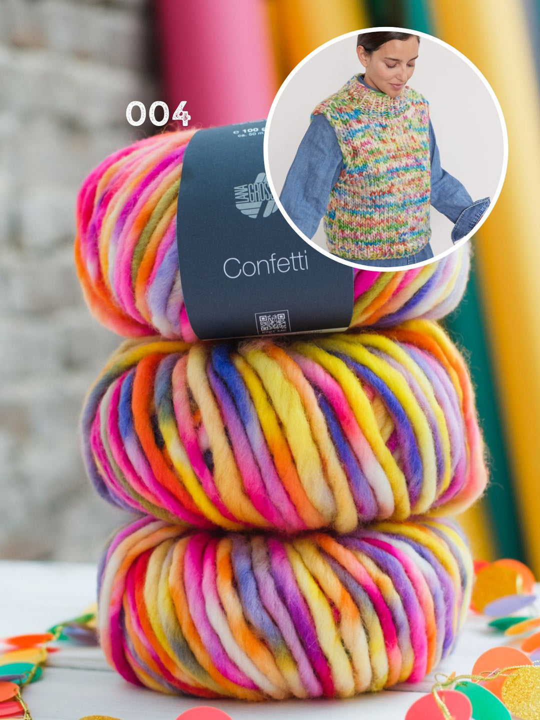 Strickpaket Confetti Pullunder