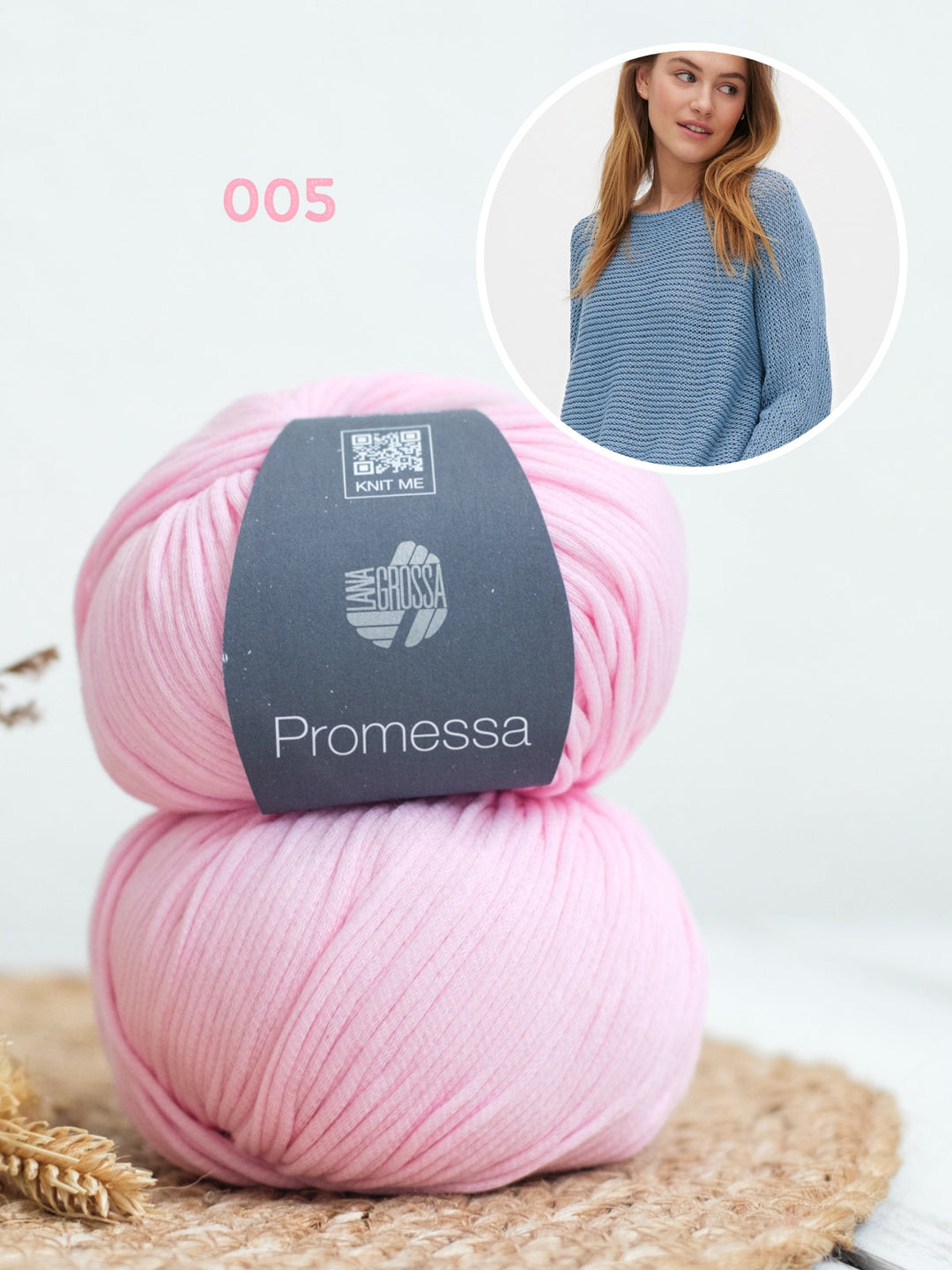 Strickpaket Promessa Pullover im Rippenmuster