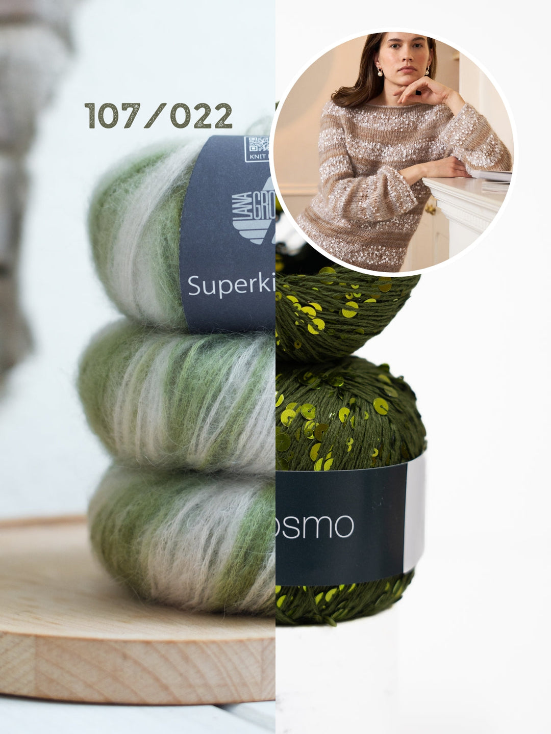 Strickpaket Superkid Seta Cosmo Top-down Streifenpullover