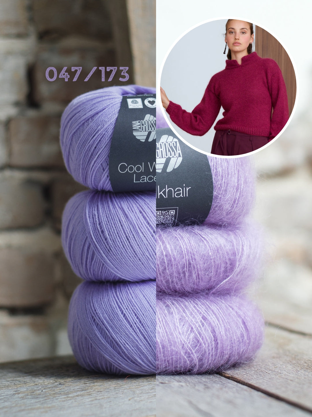 Strickpaket Cool Wool Lace Silkhair Pullover