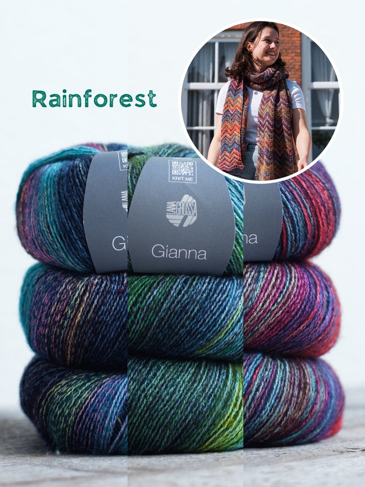 Strickpaket Full Color Schal - Gianna