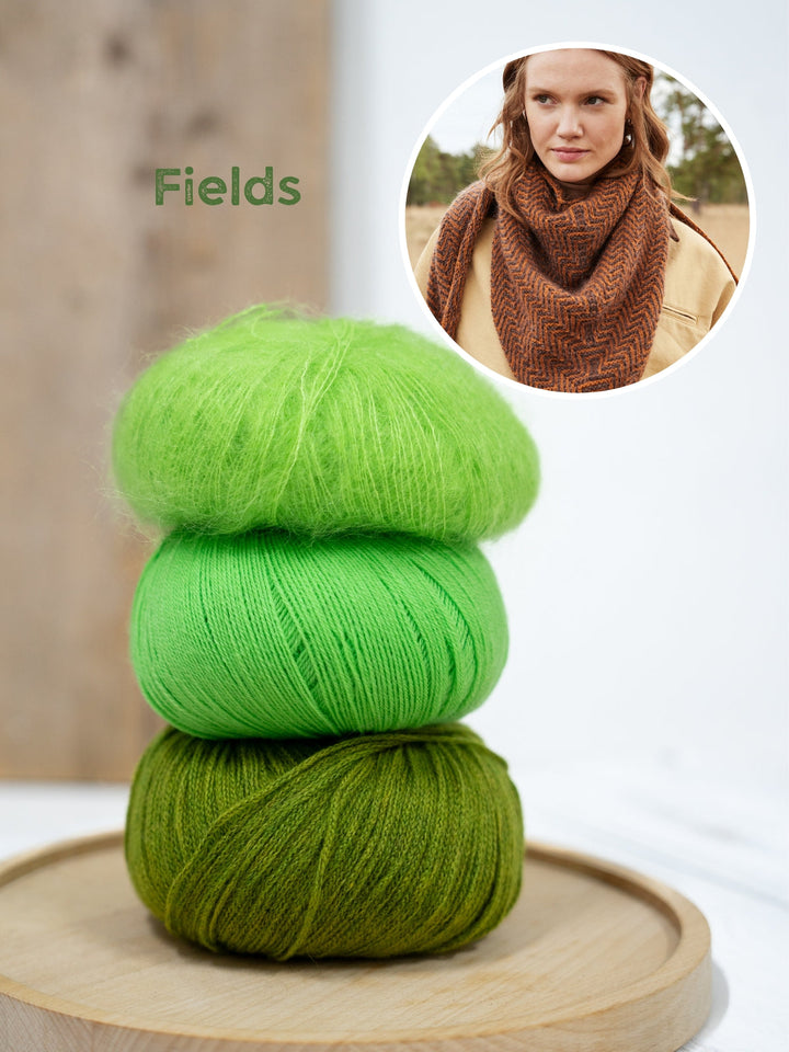 Strickpaket Cashmere 16 Fine Silkhair Cool Wool Lace Dreieckstuch