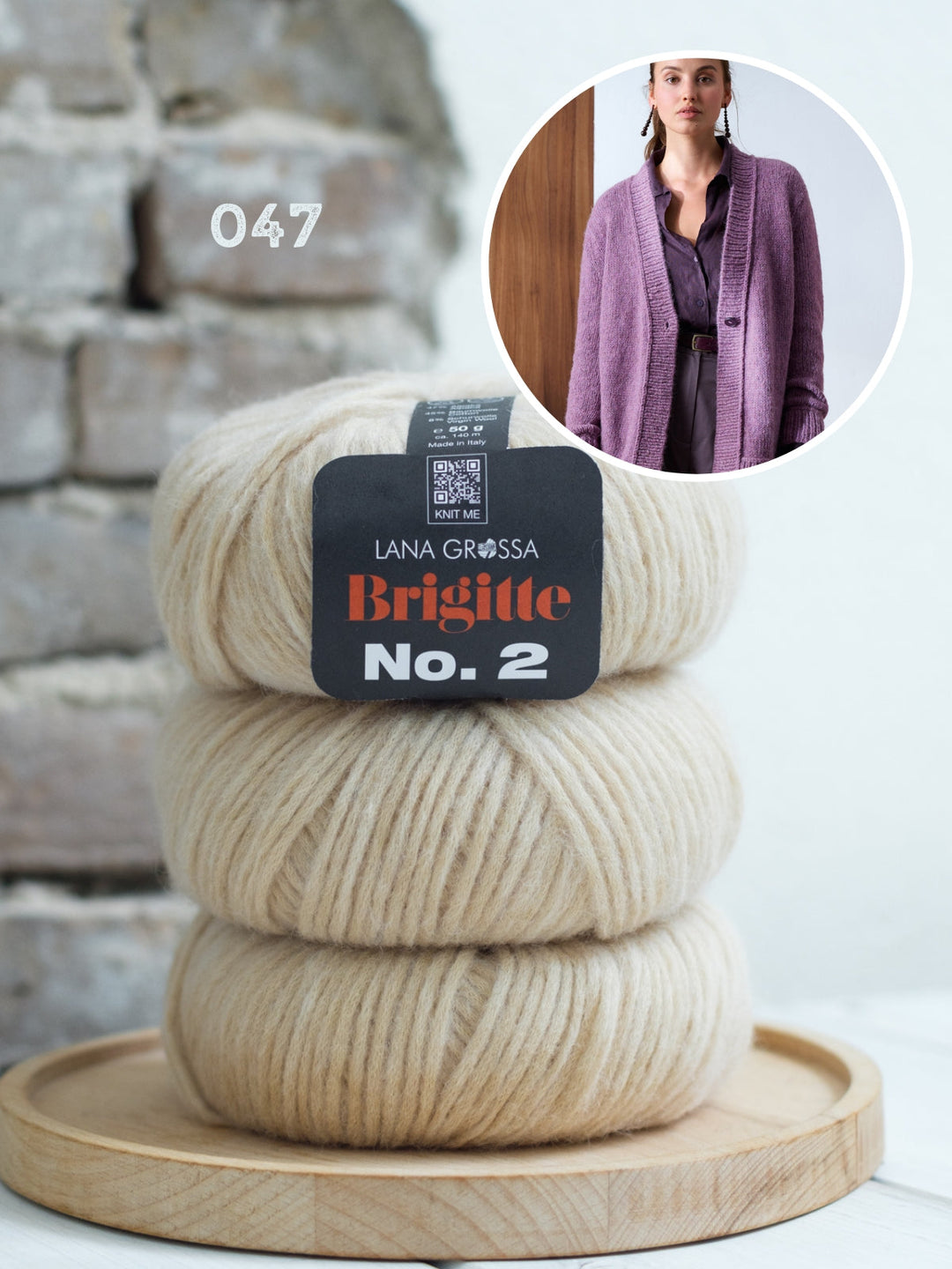 Strickpaket Brigitte No. 2 V-Ausschnitt Jacke