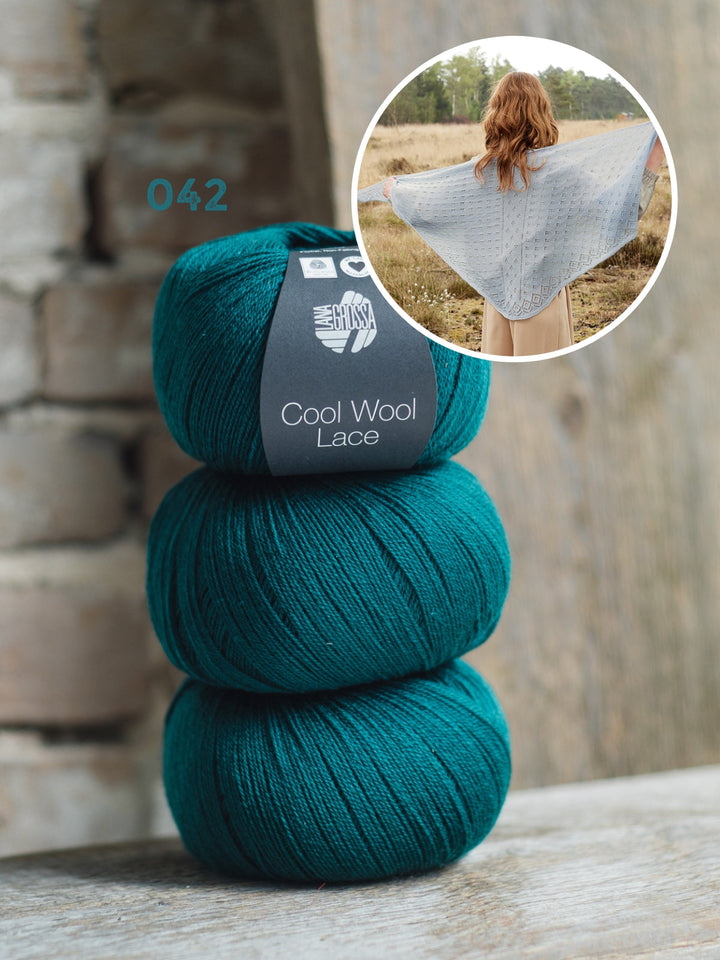 Strickpaket Cool Wool Lace Faroërtuch