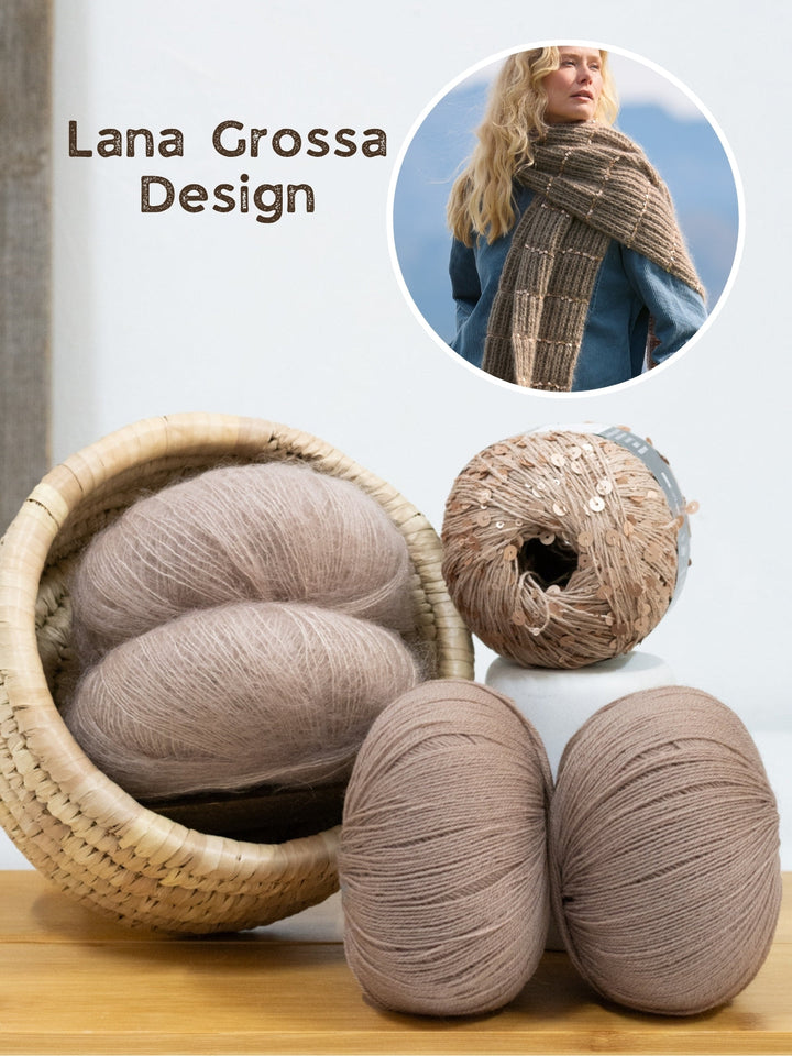 Häkelpaket Cool Wool Lace Silkhair Cosmo Schal