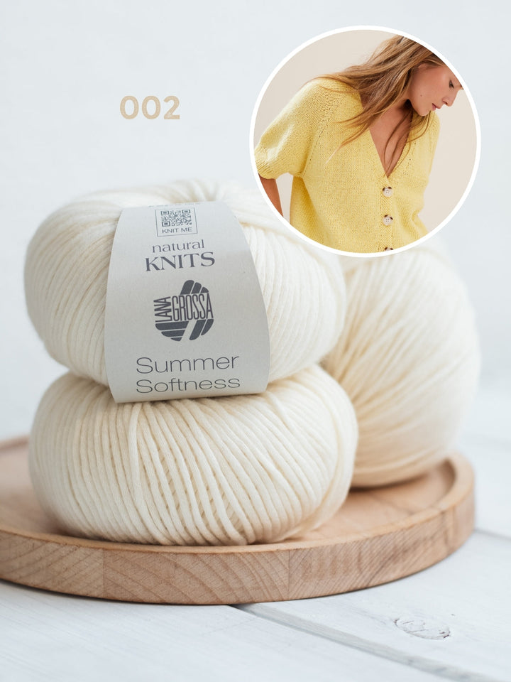 Strickpaket Summer Softness Kurzarm-Raglanjacke