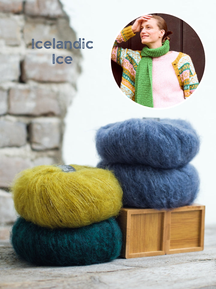 Strickpaket Brigitte no. 3 Schal mit Streifen