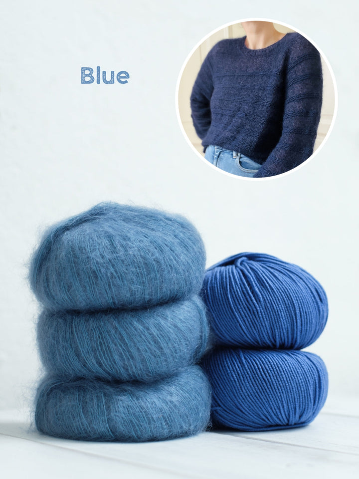 Strickpaket Charles Sweater - Kolibri by Johanna