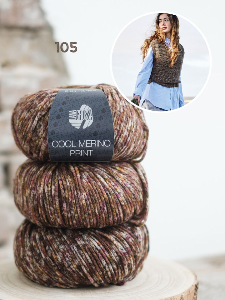 Strickpaket Cool Merino Print Spencer