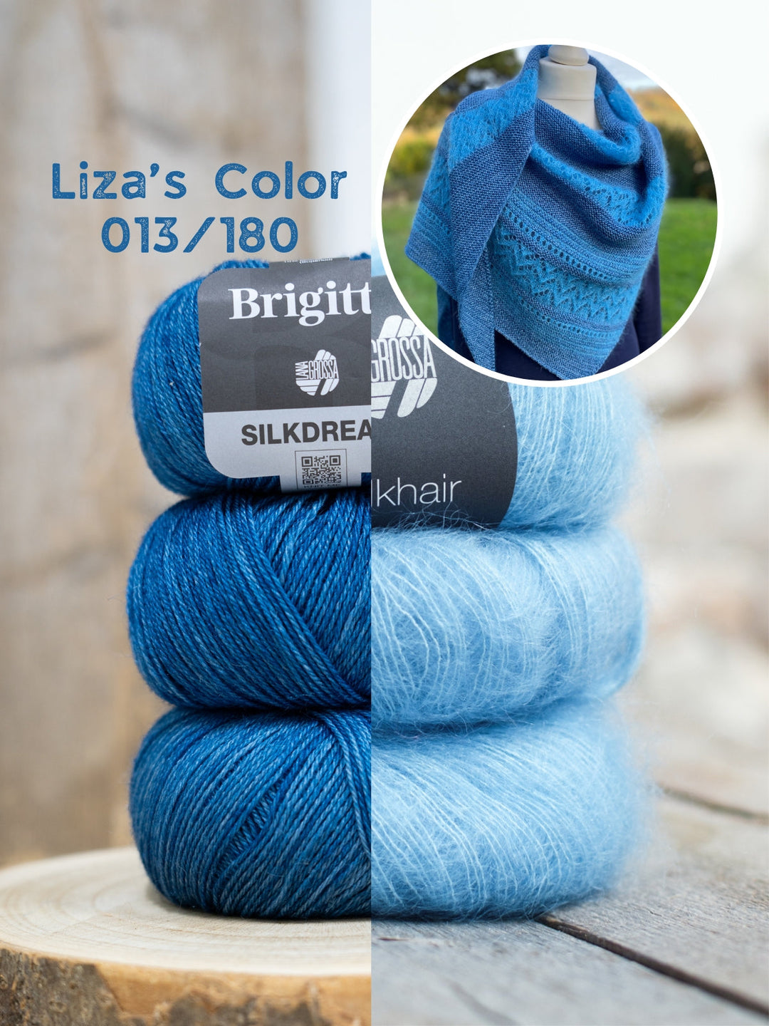 Strickpaket Lizas Tuch Tintenzauber