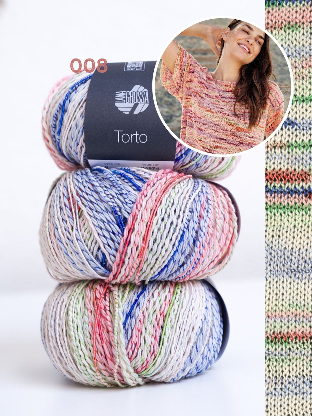Strickpaket Torto T-Shirt mit Ajourdetails