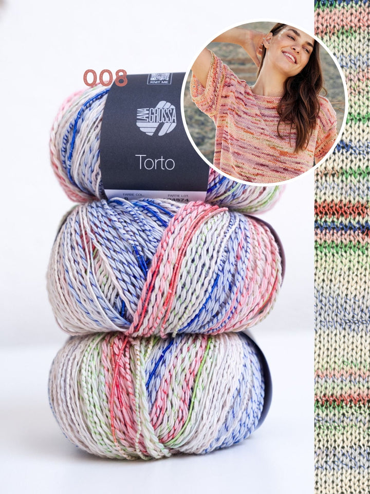 Strickpaket Torto T-Shirt mit Ajourdetails