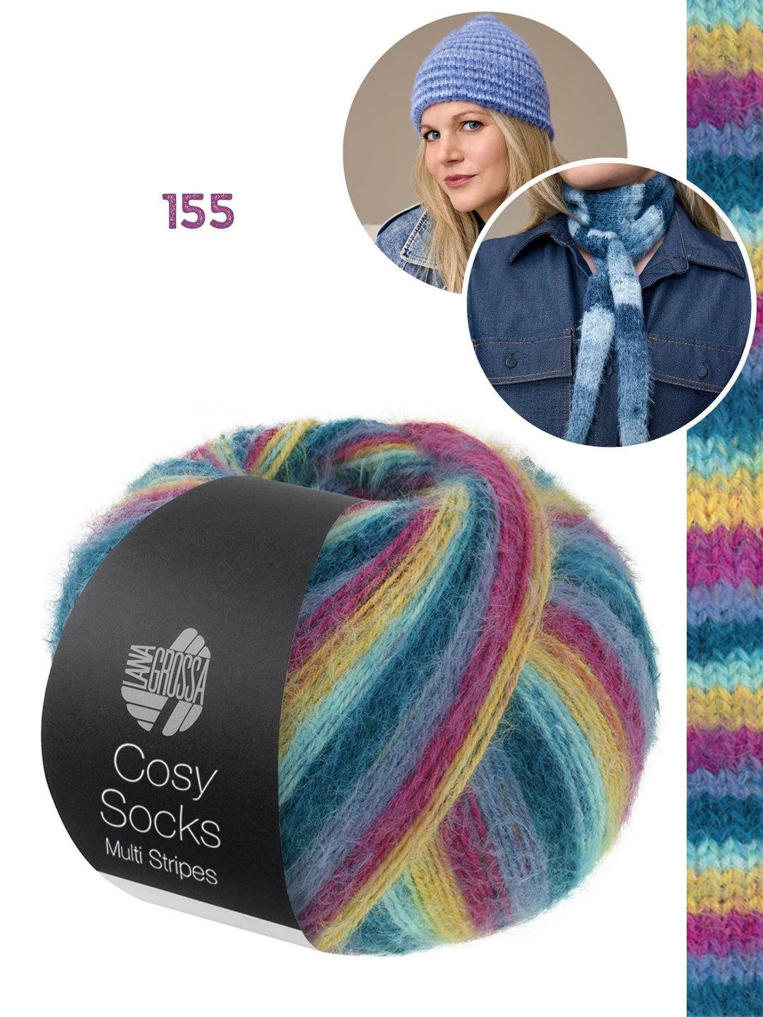 Strickpaket Cosy Socks Set (Minischal + Mütze)