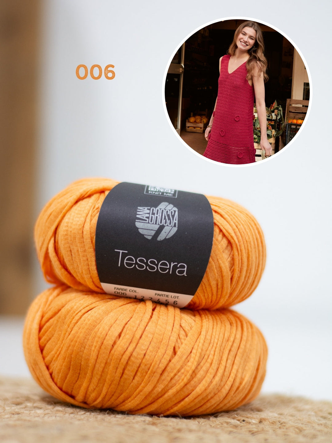 Häkelpaket Tessera Kleid mit Rosetten