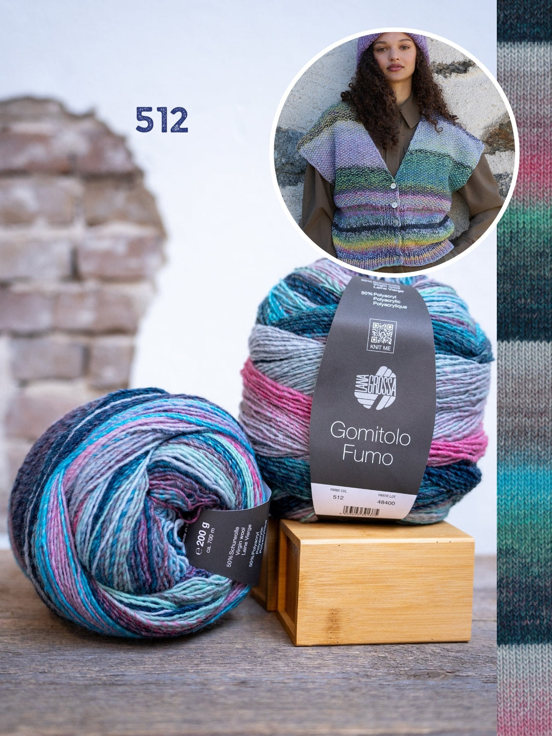 Strickpaket Gomitolo Fumo Gilet