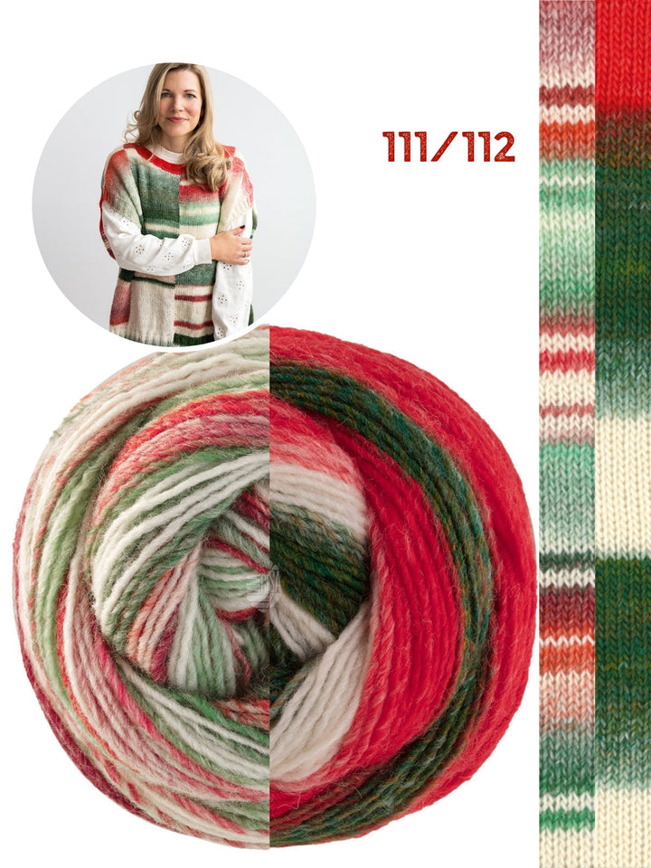 Strickpaket Gomitolo Christmas Edition Karo-Slipover
