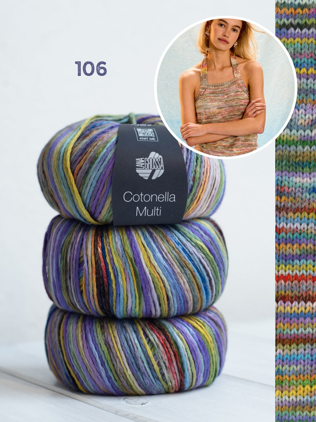 Strickpaket Cotonella Multi Haltertop