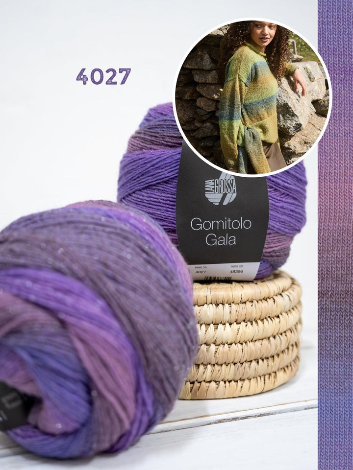 Strickpaket Gomitolo Gala Pullover mit Knotendetail