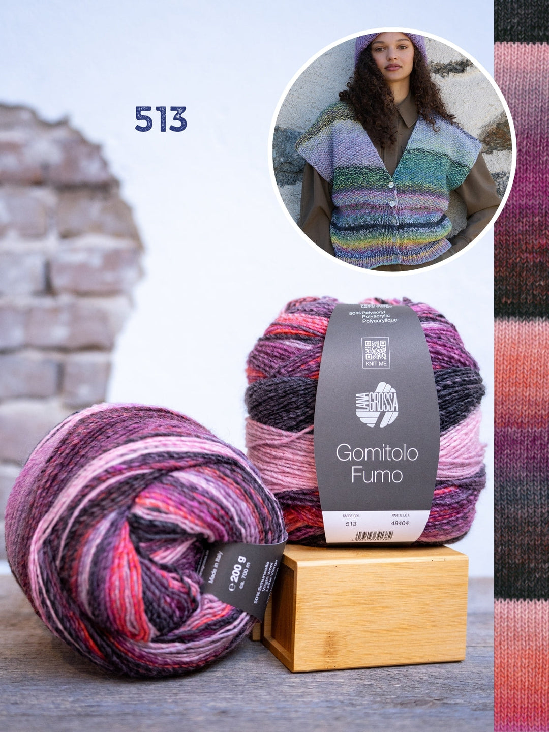 Strickpaket Gomitolo Fumo Gilet