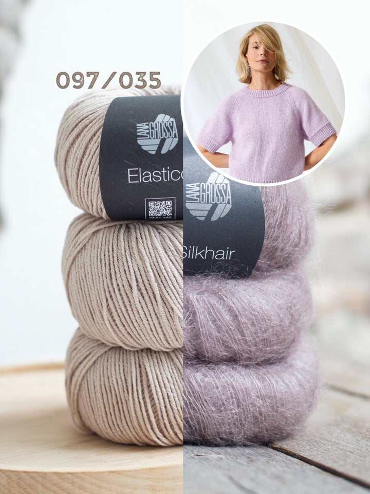 Strickpaket Elastico Silkhair Raglan-Pullover