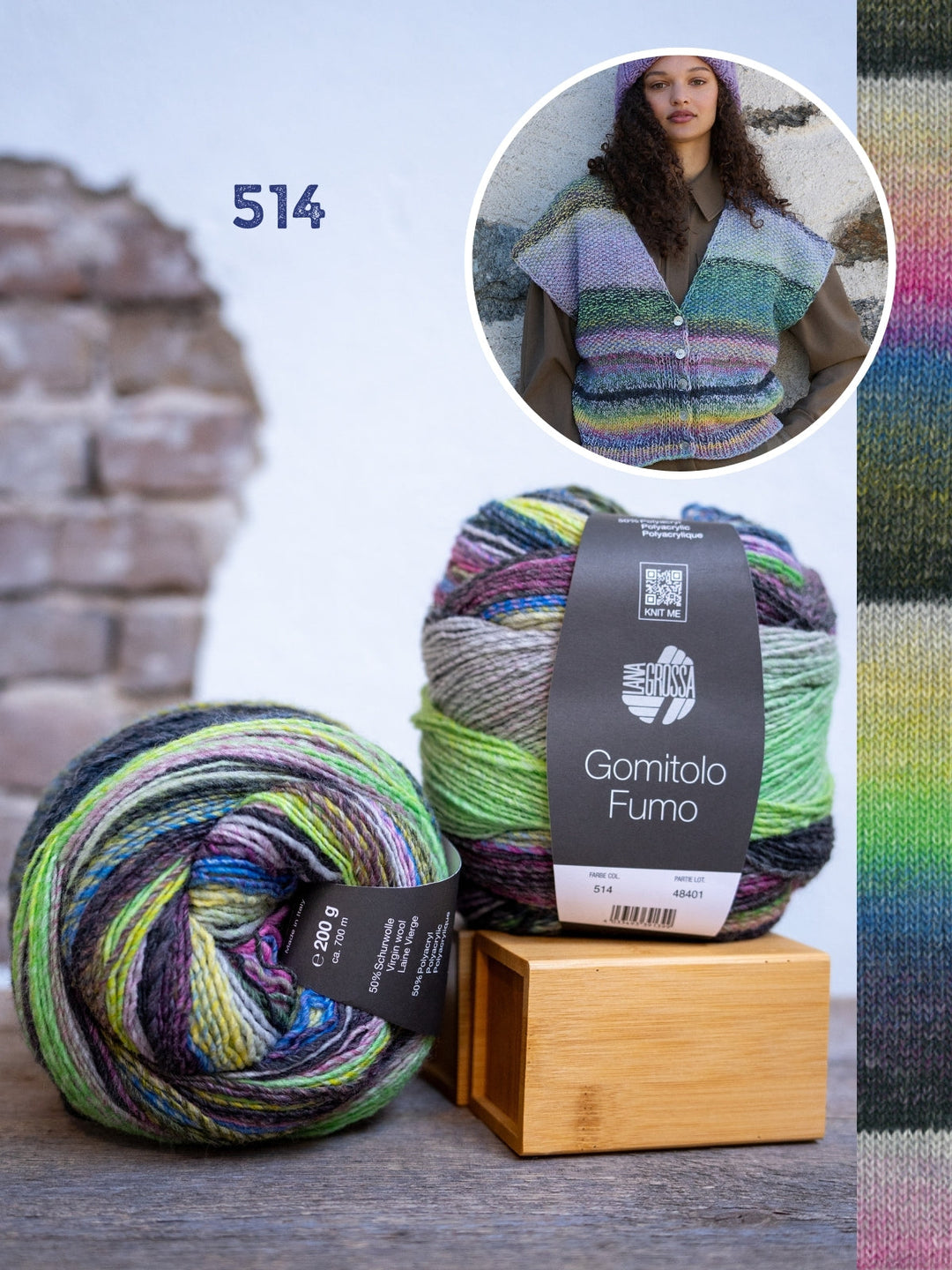 Strickpaket Gomitolo Fumo Gilet