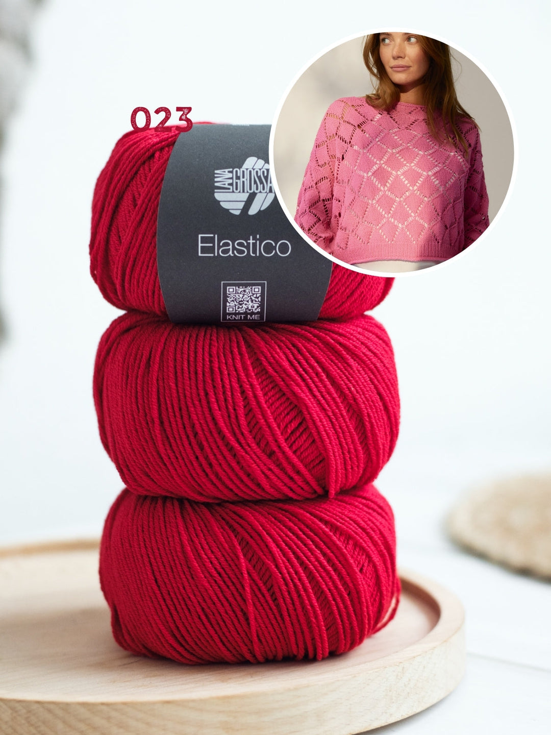 Strickpaket Elastico Pullover im Rautenmuster