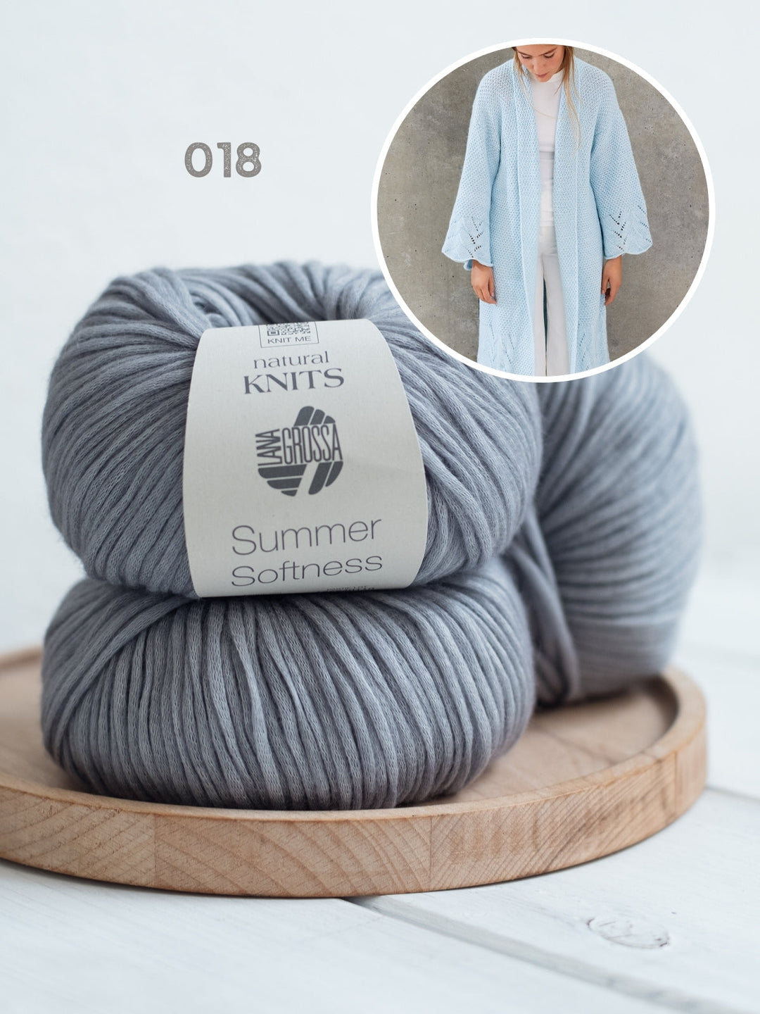 Strickpaket Summer Softness Mantel mit Ajourmuster
