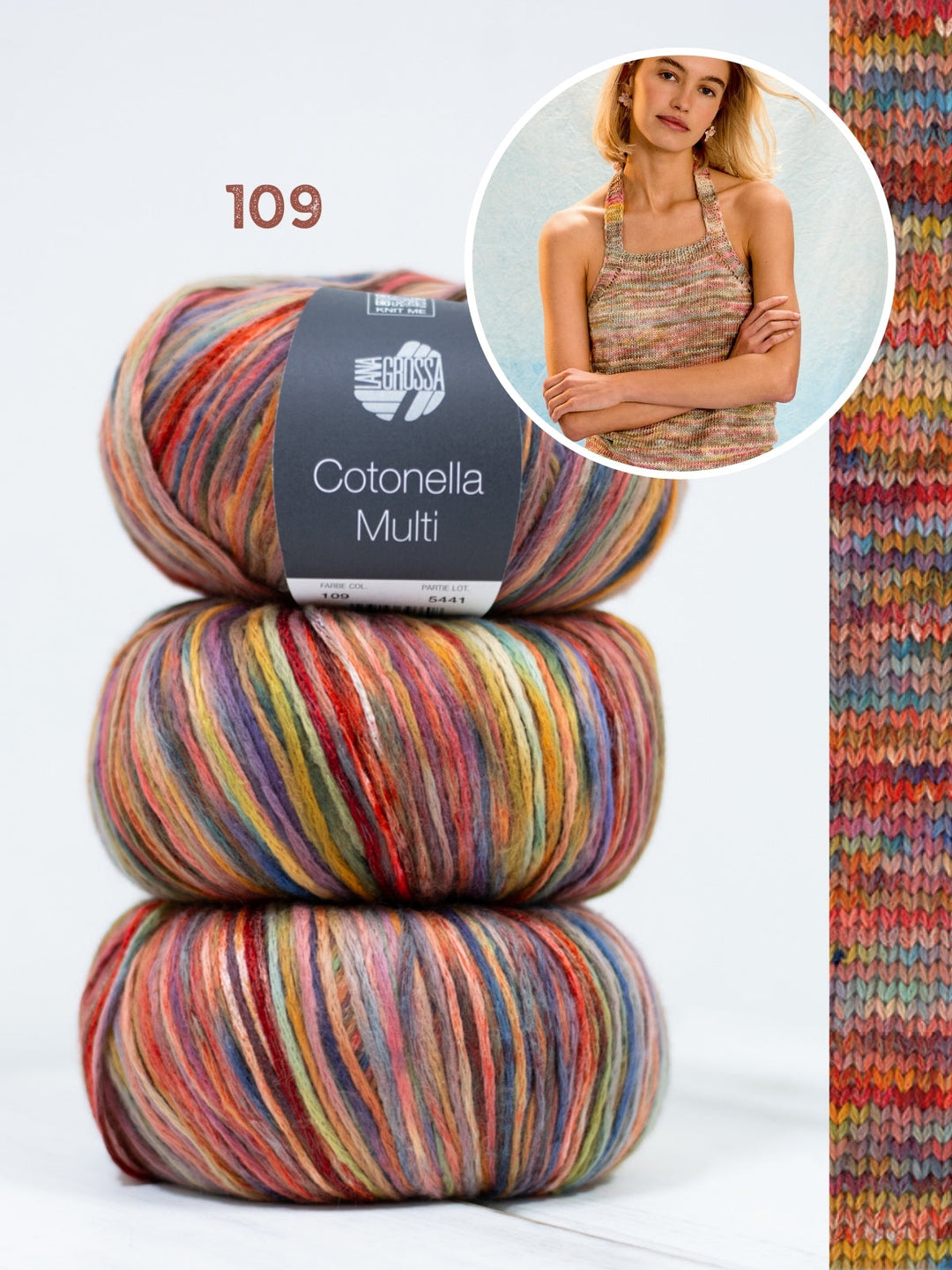 Strickpaket Cotonella Multi Haltertop