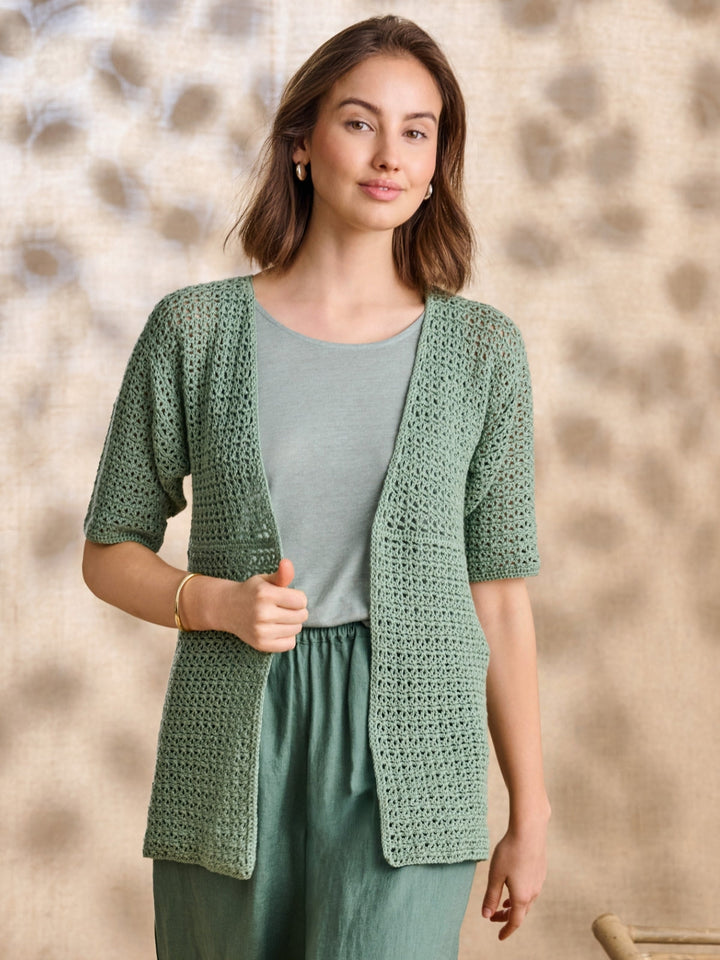 Häkelpaket Summer Cashmere Jacke mit kurzen Ärmeln