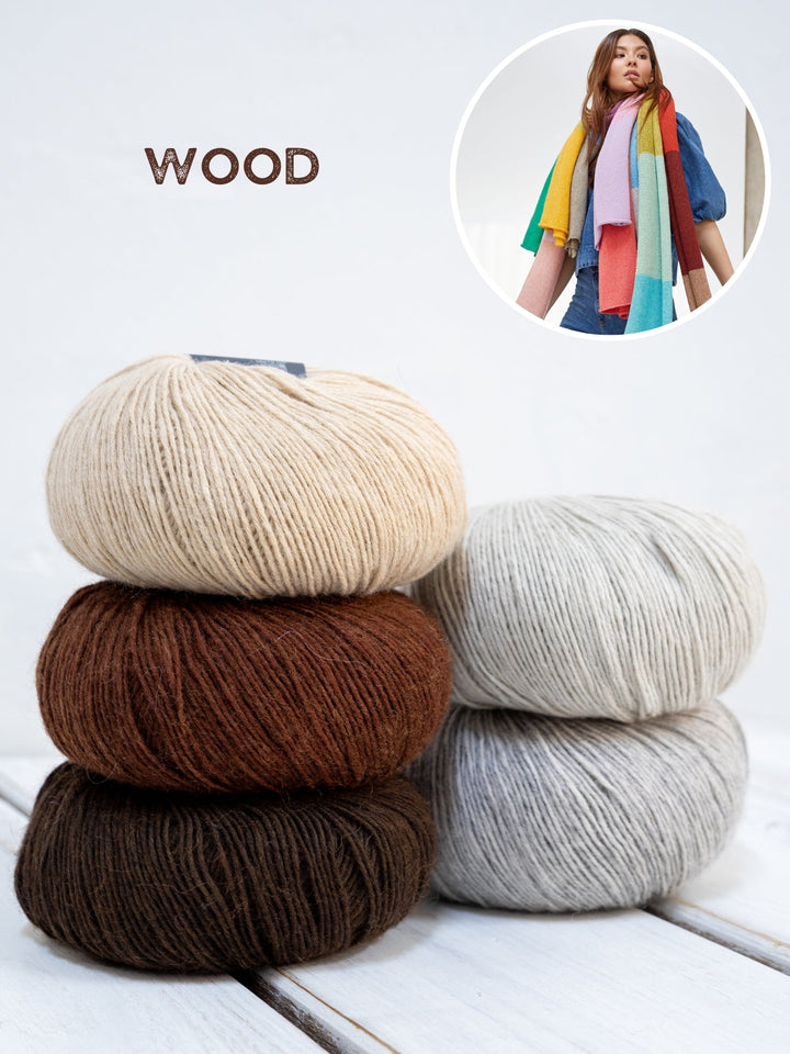 Strickpaket Ecopuno Streifenschal