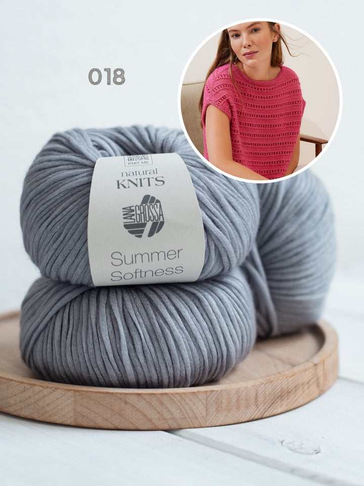 Strickpaket Summer Softness Pullunder mit Ajourmuster