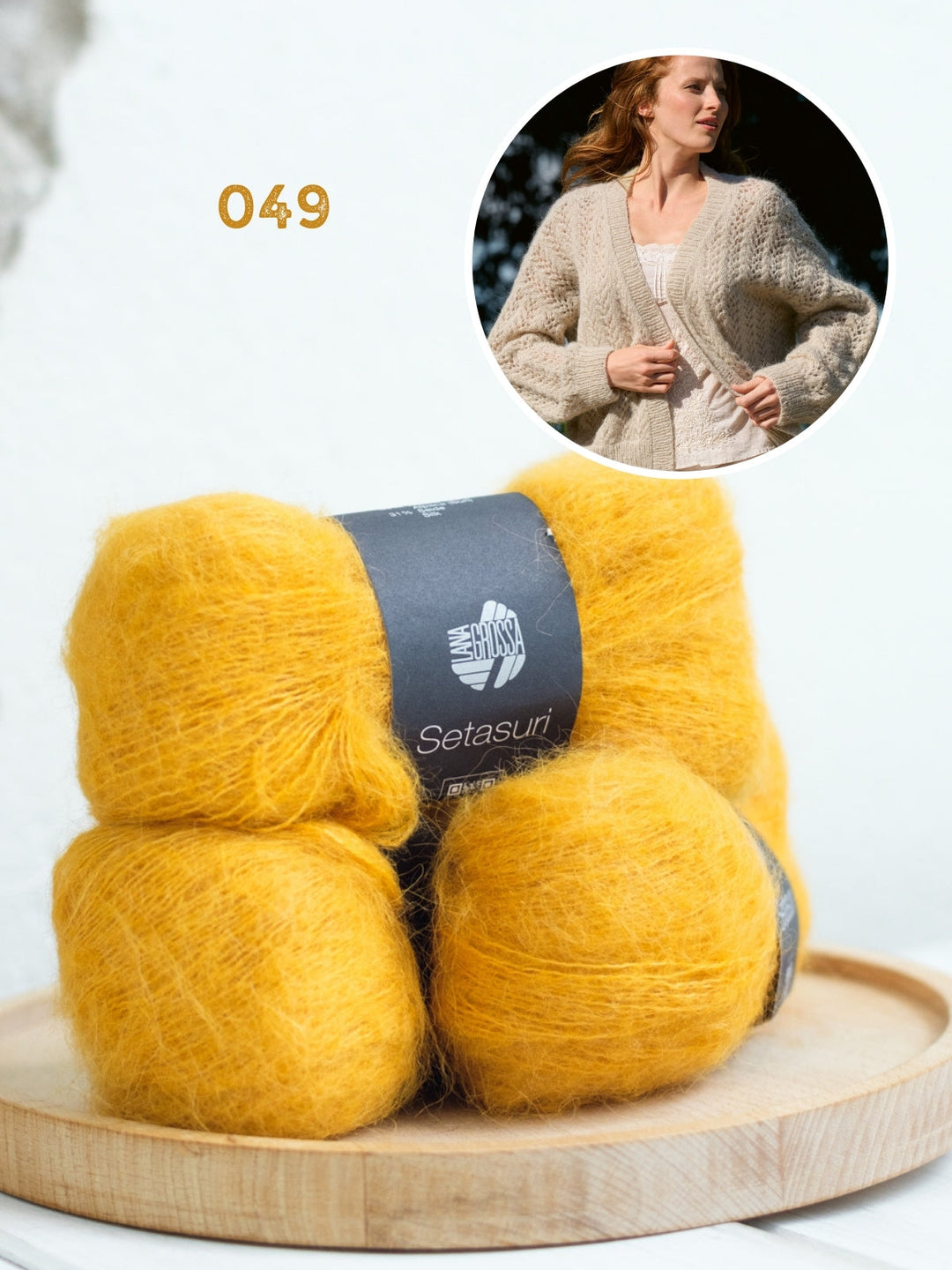 Strickpaket Setasuri Lochmuster-Cardigan